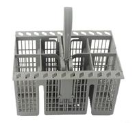 Panier à couverts compatible avec lave-vaisselle Bauknecht pour INDESIT Hotpoint modèles OWFE 2C28 X OWFC 3C26 X Poignée amovible en plastique gris