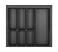 Panier à couverts design ORGA-BOX VII gris basalte 526 x 474 mm pour couverts Schüller KH Schröder et bien plus encore. avec corps des années 60