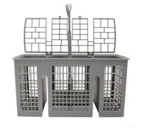 Panier à couverts en plastique pour lave-vaisselle Gris 22,8 cm de large | Matériau en plastique, 22,8 cm de largeur, 9 cm de profondeur, 11,7 cm de hauteur, housse incluse
