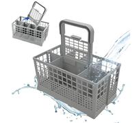 Panier à couverts pour lave-vaisselle Universel 24 x 13,9 cm avec poignée amovible, Pièce de Rechange Compatible avec Bosch Siemens Neff Indesit Ariston