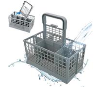 Panier à couverts pour lave-vaisselle Universel 24 x 13,9 cm avec poignée amovible, Pièce de Rechange Compatible avec Bosch Siemens Neff Indesit Ariston