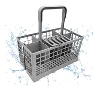 Panier à couverts universel pour lave-vaisselle avec poignée amovible, accessoire de rechange compatible avec Bosch, Siemens, Neff Whirlpool, Hotpoint, Indesit, Ariston, 24 x 13,9 x 12,4 cm