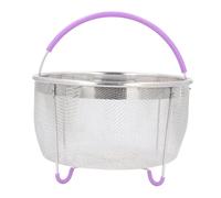 Panier à cuisson vapeur inox pour cocotte minute 6 Qt avec poignée (violet)