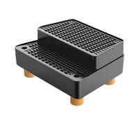 Panier à déchets intelligent à deux couches combinant ABS antidérapant et silencieux, sans souillure, toilettage optimal pour animaux de compagnie