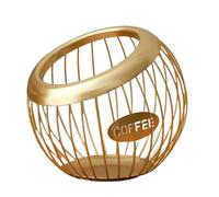 Panier à dosettes de café - Organisateur de comptoir en métal de 7,87 x 7,28 pouces, support pour ranger des objets de grande capacité, récipient en fil métallique durable | Panier décoratif pour