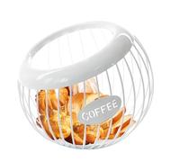Panier à dosettes de café - Plateau organisateur de comptoir, support de fer de grande capacité, récipient polyvalent, support de table de cuisine avec section pour collations aux fruits | Pratique