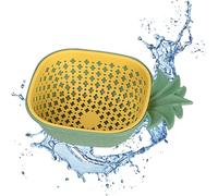 Panier à double drainage - Panier de vidange en forme d'ananas | Panier à linge épais pour fruits et légumes, pour le rangement