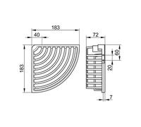 KEUCO Porte-savon d'angle amovible chromé 24944010100