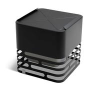 höfats - Cube brasero - comme Foyer, Gril, Tabouret et Table - pour Jardin et terrasse - Acier Inoxydable - Noir