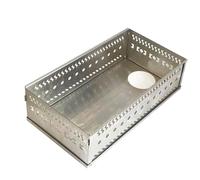 Panier à flamme compact et flexible 304, filet de 300 mm, chauffage efficace pour bain de vapeur empêche les brûlures Panier à flamme pour un usage domestique