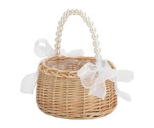 Panier à fleurs de mariage | Panier à fleurs tressé | Petit panier en osier Panier en rotin | Corbeille à fleurs | Corbeille à fruits tissée | Panier de rangement pour décoration de table de mariage