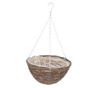 Panier à fleurs suspendu en osier 30 cm