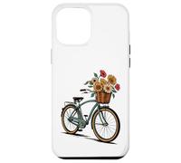Panier à fleurs vintage pour vélo Motif floral Coque pour iPhone 12 Pro Max