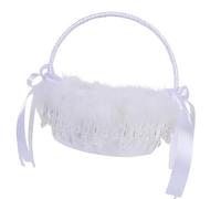 Panier à franges en cristal blanc éternel pour fête de mariage, anniversaire, célébration et événement formel, panier de demoiselle d'honneur de mariage