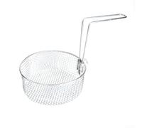 Panier à frire de cuisine en acier inoxydable 304 avec grille et panier de cuisson en maille pour un drainage efficace de l'huile pour la friture, la cuisson à la vapeur et les grillades (argent2)