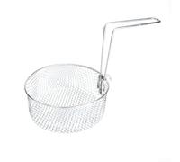 Panier à frire en acier inoxydable 304 avec grille empilable en maille pour un drainage efficace de l'huile, convient pour une utilisation à la maison et dans les cuisines professionnelles (argent2)