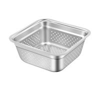 Panier à frire en métal résistant à la rouille en acier inoxydable 304 pour barbecue de jardin, passe au lave-vaisselle, résistant à la chaleur, 4qt, grande capacité, M