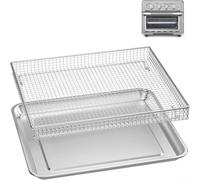 Panier à frire et poêle à frire en acier inoxydable pour friteuse à air TOA-060 avec grille en maille et performance résistante à la chaleur