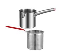 Panier à Frire Poignée 1,2 L en Acier Inoxydable Argenté