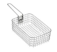 Panier à frire portable en acier inoxydable multi-usages avec panier à friture pour barbecue, accessoire de camping