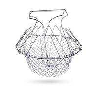 Panier à Frire pour Casserole Acier Inoxydable Pliable en Multi-Fonctions Friteuse Ronde Passoire pour Frites Pommes de Terre Friture Alimentaire Légumes Salades Cuisine Outil de Cuisson