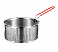 Panier à frire résistant aux hautes températures pour la cuisson en acier inoxydable rond pour servir des passoires alimentaires rondes à la maison