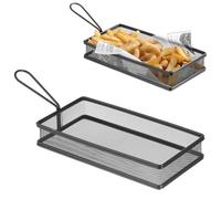 Panier à frites avec poignée, noir, 255 x 153 x 45 mm - Hendi 425657