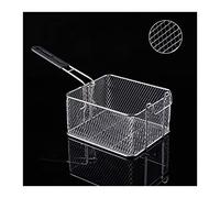 Panier à Frites en Acier Friture Friture en acier inoxydable Banque de frire en acier inoxydable rectangulaire Panier de frites français pour restaurants, hôtels, snack-bars, etc. Panier de Friteuse