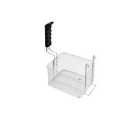 Panier à frites Panier à friture carré en acier inoxydable for friteuse, for cuisses de poulet, frites, filets et snacks, 8 L(Grand)