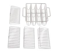 Panier à friteuse à tacos en forme de V en acier inoxydable pour four, passe au lave-vaisselle, 4 grilles, outil de cuisson de qualité professionnelle pour la maison, les