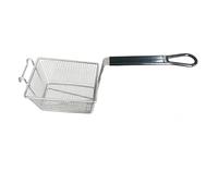 Panier à friture carré en acier inoxydable, filet à mailles suspendu, support de vidange d'huile de grande capacité for frites de poulet frit, cuisine(225X165X130mm)