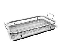 Panier à Friture en Acier Inoxydable avec Bac Égouttoir Cheffinger Argent
