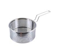 Panier à friture en Acier Inoxydable de qualité supérieure - Passoire Ronde pour Frites, Ailes de Poulet et Viande - Panier à friture de Cuisine à Mailles Fines (Grand modèle)