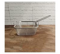 Panier à friture en Acier Inoxydable - Passoire à Mailles avec poignée pour pâtes, Frites, Poulet Frit, crevettes - Écumoire, passoire Alimentaire, Durable et Facile à Nettoyer