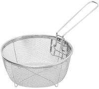 Panier à friture rond en acier inoxydable avec poignée amovible (58,4 x 58,4 cm)