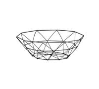 Panier à fruits en fer multi-tailles, bol de rangement en fil métallique for œufs, collations, pain, Table à manger, panier de rangement de cosmétiques d'intérieur(B style black)