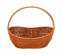 Panier à fruits, panier de rangement tissé ovale avec poignée 26x20x23 cm, accessoires Photo de fleurs fruits pour concert mariage, en osier