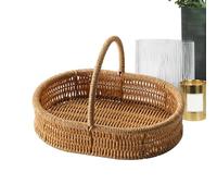 Panier à Fruits Tressé | Organisateur De Snacks Tressé Avec Poignées | Panier Décoratif à et Légures en Rotin Imitation pour Cuisine - Table Cuisine Snack Épicerie Maison Compteur Pique-nique