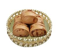 Panier à Fruits Tressé - Panier de Cuisine - Plateau Décoratif Rustique Creux à Fond Plat pour Servir Pommes de Terre, Bonbons, Fruits et Légumes, Gâteaux, Oignons sur Table de Salle à Manger