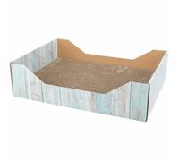 Panier À Gratter Pour Chat - Trixie - Carton - Herbe À Chat - Turquoise - 45x33x4 Cm