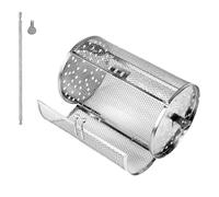 Panier à Grill Roulant - BBQ Maillage Cylindre Extérieur, Casserole Ronde, Grillage de Cuisson de Qualité Alimentaire, Grille Barbecue Rotative | Cuisine Légumes Poisson Camping Airfryer Frites