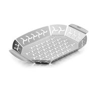 Weber Panier à Griller Premium - Petit (27 x 19cm), Panier à Griller en Acier Inoxydable, résistant à la Chaleur, Passe au Lave-Vaisselle, adapté à Tous Types de barbecues - Argent (6677)