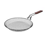 Panier À Grillades en Acier Inoxydable - Accessoire De Barbecue Portable avec Poignée en Bois, Pliable Et Pratique pour Cuisiner des Crevettes, du Poisson Et des Légumes Lors D'aventures en Plein Air