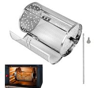 Panier à griller à roulettes en acier inoxydable - Panier à rôtir à café - Panier à frites - Pour cuire des noix, des grains de café, barbecue