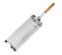 Panier à griller - Rôtissoire rotative pour cage de barbecue, récipient de cuisson en maille, accessoire de barbecue durable | Outil de roulement sécurisé pour crevettes, légumes, légumes, feu de camp