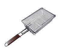 Panier à hamburger pour barbecue - Panier pliable en acier inoxydable | Paniers de barbecue anti-adhésifs pour barbecue extérieur | Panier de barbecue avec poignée pliable pour légumes, crevettes