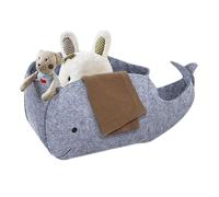 Panier à jouets, bac de rangement en feutre - Organiseur pliable au design baleine, conteneur en tissu doux durable, gain de place compact, solution pour salle de jeux et chambre d'enfant | Pratique p