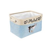 Panier à jouets personnalisé pour animaux de compagnie, Noms de chats et de chiens personnalisables, Boîte de rangement pliable avec poignée, Convient pour les jouets, les vêtements, les couvertures