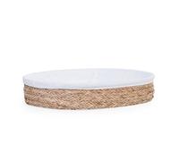 Panier à langer 70x50cm jonc de mer Naturel/Blanc