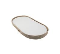 Panier a langer tressé avec matelas Naturel 43x80x6 cm